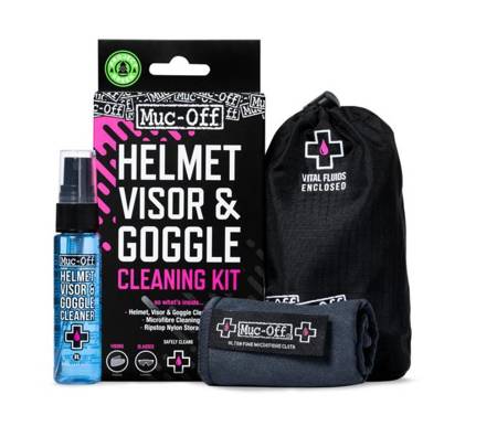 202 - Zestaw do czyszczenia wizjerów i szybek kasków, gogli i motocykla - Helmet, Visor & Goggle Cleaning Kit
