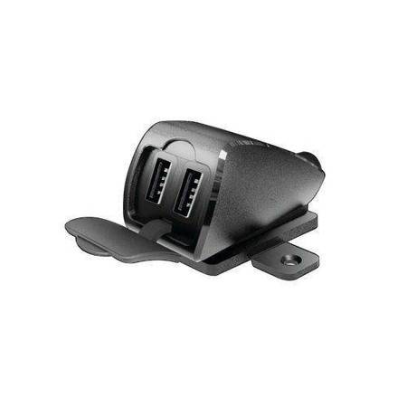 38827 Usb-Fix Trek 2, podwójna, wodoodporna ładowarka USB mocowana na śruby lub na taśmie - Ultra Fast Charge - 5400 mA - 12/24 V