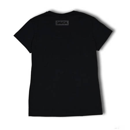 DAVCA T-shirt damski black glitter logo