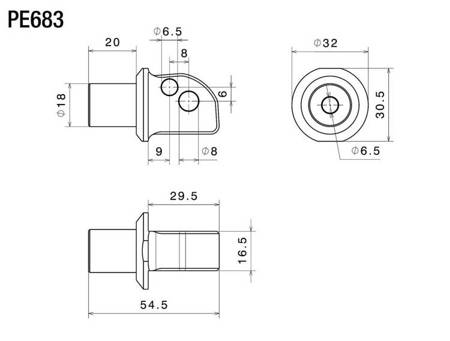 Rizoma peg mounting kit (∅ 18 mm)