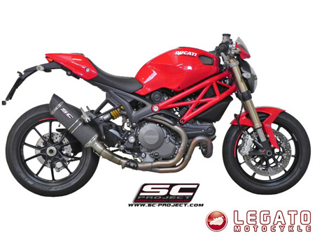Tłumik końcowy SC Project OVAL Black Stainless Steel Ducati Monster 1100 EVO