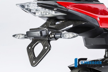 Uchwyt tablicy rejestracyjnej karbonowy - BMW S 1000 R (2014-obecnie) / S 1000 RR Street (2010-obecnie) / HP4 (od 2012) ILMBERGER NHO.024.S100S.K