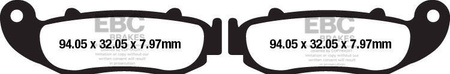 EBC Klocki hamulcowe FA664TT (kpl. na 1 tarcze)