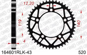 AFAM ZĘBATKA TYLNA 520 43 ZĘBY