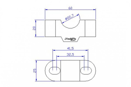 Podwyższenie kierownicy PUIG uniwersalne fi 29 mm (o 20 mm) Czarny (N) 3740N