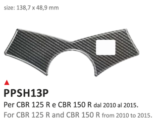 ONEDESIGN Naklejka na półkę kierownicy Honda CBR 125R Honda CBR 150R 2010/2016
