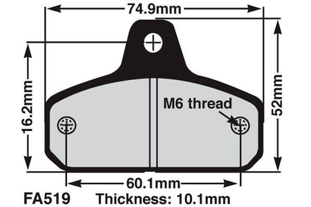 EBC Klocki kartingowe FA519 (1 kpl. na tarczę)