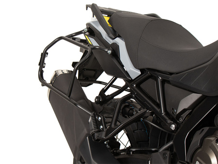 Side carrier cutout black incl. Xplorer silver sideboxes for Suzuki V-Strom 800 (2024-)
