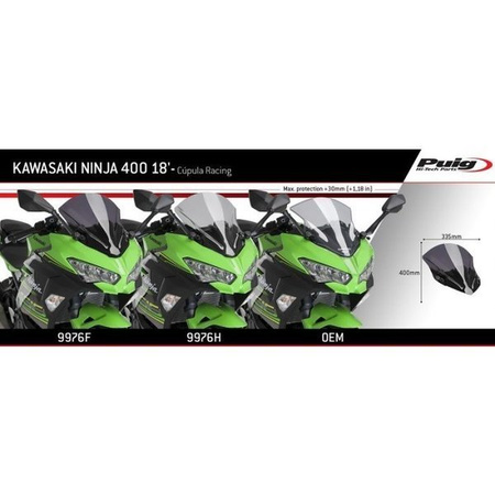 Szyba sportowa PUIG do Kawasaki Ninja 400 / Ninja 7 Hybrid / E-1