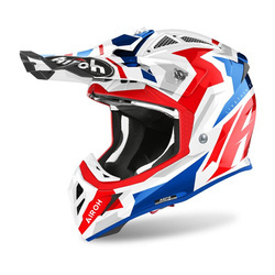 KASK AIROH AVIATOR ACE SWOOP RED/BLUE GLOSS