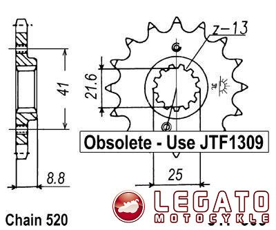 ZĘBATKA NAPĘDOWA JT PRZÓD (520)