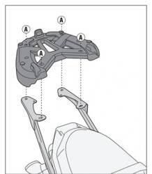 STELAŻ KUFRA CENTRALNEGO KAPPA KZ2118 YAMAHA MT 07 700 (14-15) BEZ PŁYTY