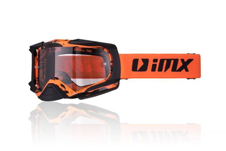 GOGLE IMX DUST GRAPHIC ORANGE/BLACK MATT - SZYBA DARK SMOKE + CLEAR (2 SZYBY W ZESTAWIE)