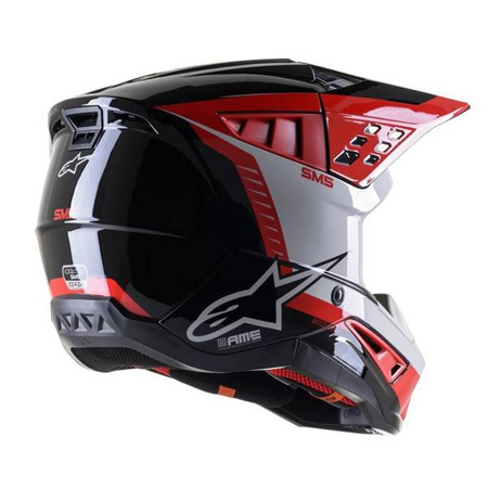KASK ALPINESTARS S-M5 BEAM BLACK/GREY RED GLOSSY