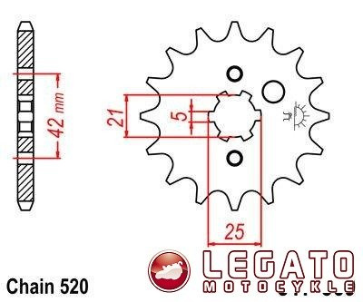 ZĘBATKA NAPĘDOWA JT PRZÓD