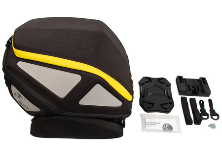 Royster rear bag with yellow zipper incl. Seatpad Basic