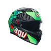 KASK MOTOCYKLOWY AGV K3 KAMELEON CZARNO/CZERWONO/ZIELONY