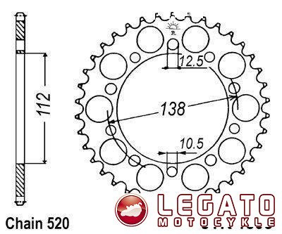ZĘBATKA NAPĘDOWA JT ALU (520)