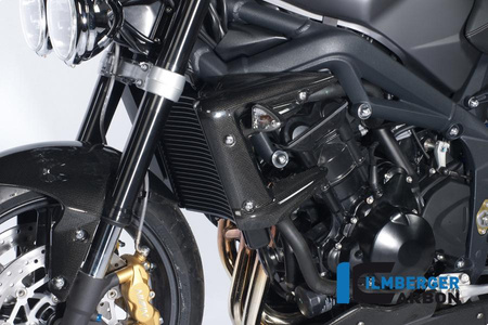Osłona chłodnicy lewa - carbon Triumph Street Triple 675 ILMBERGER WKL.009.TRSTR.K