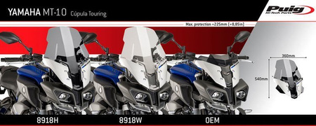 OWIEWKA PUIG DO YAMAHA MT-10 16-20 (TOURING)