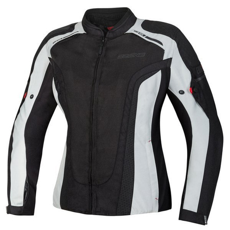 Motocyklowa Kurtka Tekstylna Ozone Edge II Lady Black/Grey