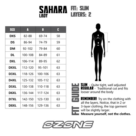 Kurtka Tekstylna Ozone Sahara Lady Black