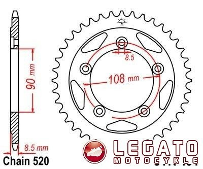 ZĘBATKA NAPĘDOWA JT TYŁ (520)