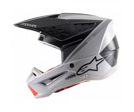 KASK ALPINESTARS S-M5 RAYON LIGHT GREY/BLACK/SILVER MATT