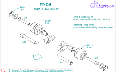 Crash-Pady LighTech HONDA CBR 1000RR 2006-2007