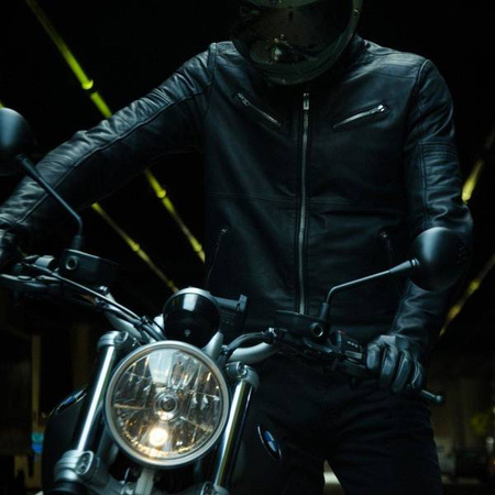 SPIDI KURTKA SKÓRZANA GARAGE CZARNA