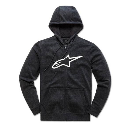 BLUZA Z KAPTUREM NA ZAMEK ALPINESTARS AGELESS II BLACK/WHITE