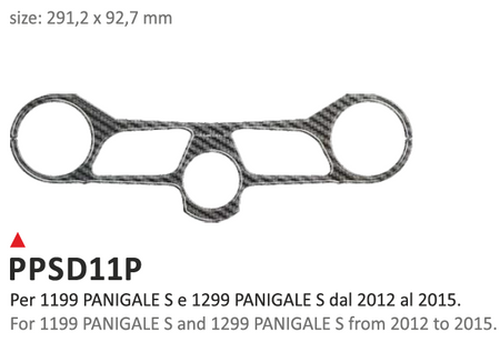 ONEDESIGN Naklejka na półkę kierownicy Ducati 1199 e 1299 Ducati Panigale S 2012/2016