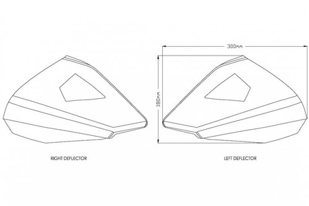 Deflektory boczne górne owiewki do BMW F850GS / R1200GS / R1250GS (do kierunkowskazów akcesoryjnych BMW LED) Przezroczysty (W) 20812W
