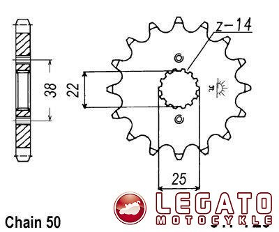 ZĘBATKA NAPĘDOWA JT PRZÓD