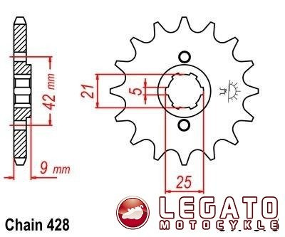 ZĘBATKA NAPĘDOWA JT PRZÓD (428)