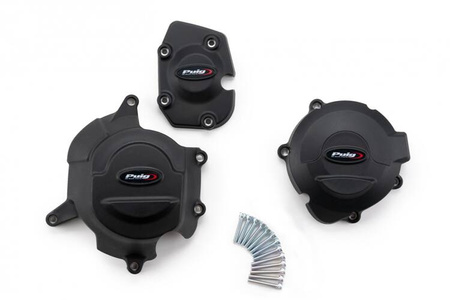 Pokrywy dekli silnika PUIG do Kawasaki Z900RS / SE 2018-2025 Czarny (N) 21443N