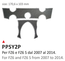 ONEDESIGN Naklejka na półkę kierownicy Yamaha FZ6 Yamaha FZ6S 2007/2014