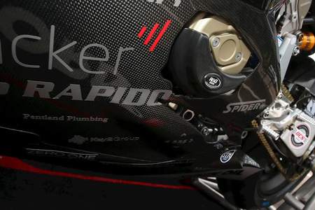SLIDERY SILNIKA RG RACING DUCATI PANIGALE V4(S) 17-/SPECIALE 18-/V4R 19-, LEWA STRONA BLACK