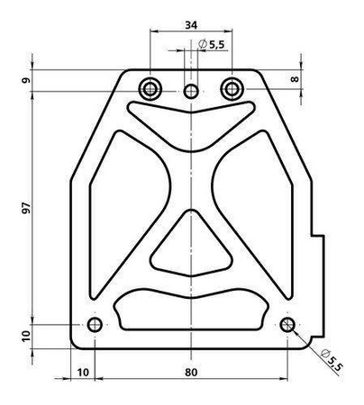 90186 Naxox uchwyt do tablicy rejestracyjnej do skutera 