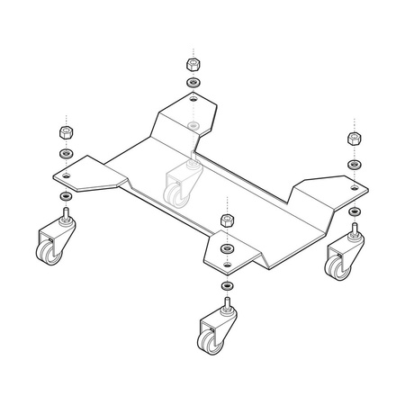 90715 Wózek do przesuwania motocykla