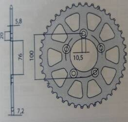 ZĘBATKA TYLNA SUNSTAR SUNR5-4216-46