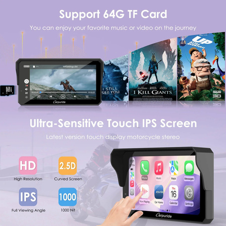 Carpuride W702BS – CarPlay dla motocykli BMW z integracją kontrolera OEM