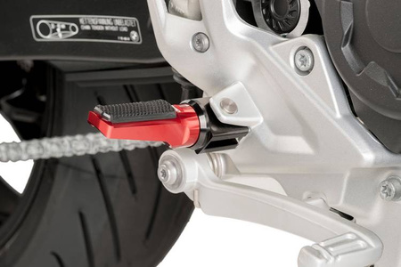 Podnóżki PUIG Sport (z gumą, wymagają adapterów) Czerwony (R) 7318R