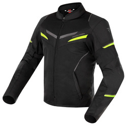 Motocyklowa Kurtka Tekstylna Rebelhorn Flux Black/Flo Yellow