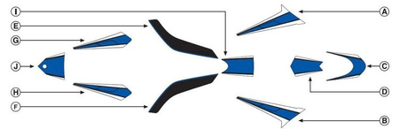 ZESTAW NAKLEJEK DO T-MAX 530 12-14 NIEBIESKIE 7879