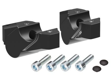 Handlebar riser with offset 30 mm high, 25 mm back, black for Yamaha XT 1200 Z Super Ténéré (2013-2020)