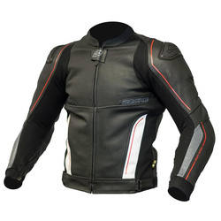 KURTKA SKÓRZANA OZONE VOLT BLACK/WHITE