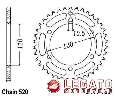 ZĘBATKA NAPĘDOWA JT ALU (520)