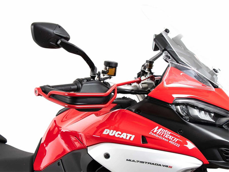 Handle guard set red (left+right side) for Ducati Multistrada V4 / S / Pikes Peak / Rally / RS (2025-)