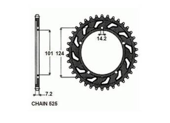 SUNSTAR zębatka tylna 1-4442-41